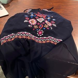 Black dress with flowers